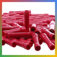22,20,18,16 AWG/Gauge Red Butt Connectors Wire Crimp Splice Terminals