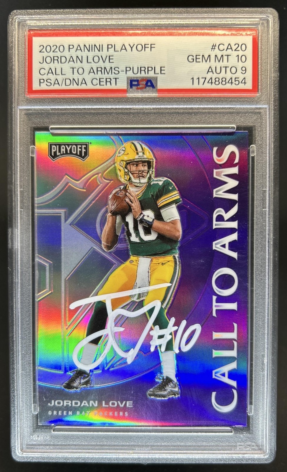 Jordan Love Panini Playoff Call to Arms #CA20 Purple