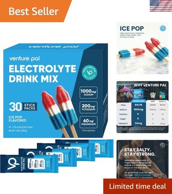 High Sodium Sugar-Free Electrolytes Powder Packets, 30 Sticks | Hydration Pac...