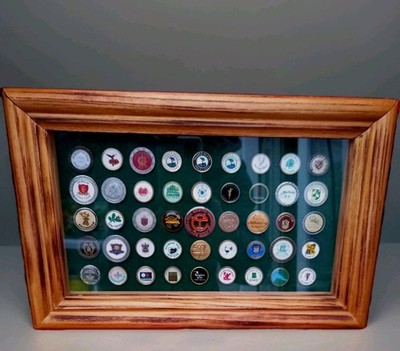 Vintage Golf Pins. 45 verschiedene Kurse im In- und Ausland.  Siehe Bilder.