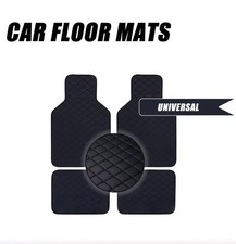 4pcs Pu Leather Car Floor Mats Universal Fit Non-slip Easy Clean