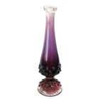 Vintage Fenton Plum Opalescent Hobnail Swung Bud Vase 8" Rare 1959-62