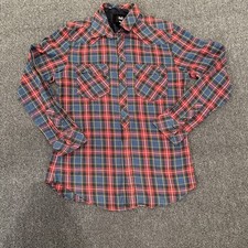 Dolce Gabbana Brad Mens Check Cotton Red Casual Shirt Long Sleeve Plaid Sz 16/42