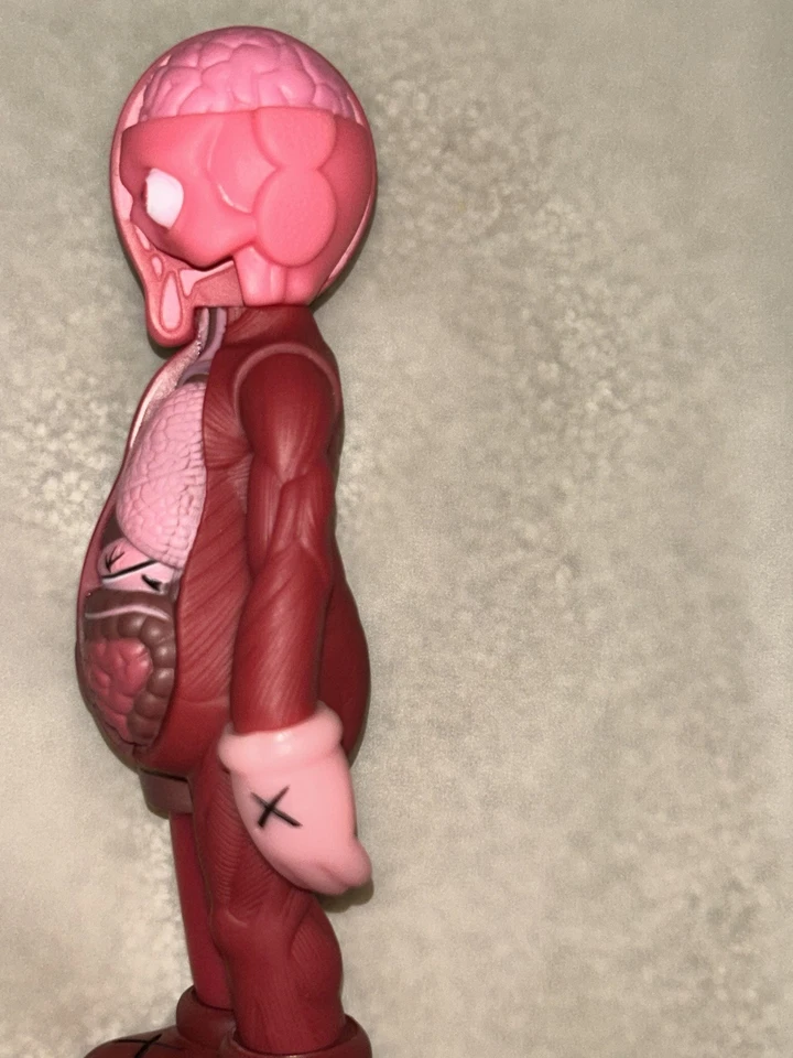 "Juguete Kaws Companion Desollado Rubor Diseccionado Original Falso 8"" 2016 Borgoña/Rosa" Foto 4 de 4