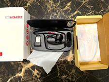 Black Bluetooth Single-Ear Ear-Hook Headset w/ Built-In Mic  USB Dongle