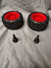 CROBOLL Front Tires And Wheel Replacement Assembly For 1 /12 Rc Crawler