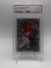 2012 Bowman BRYCE HARPER RC ROOKIE CARD PSA 10 GEM MINT. rookie card picture