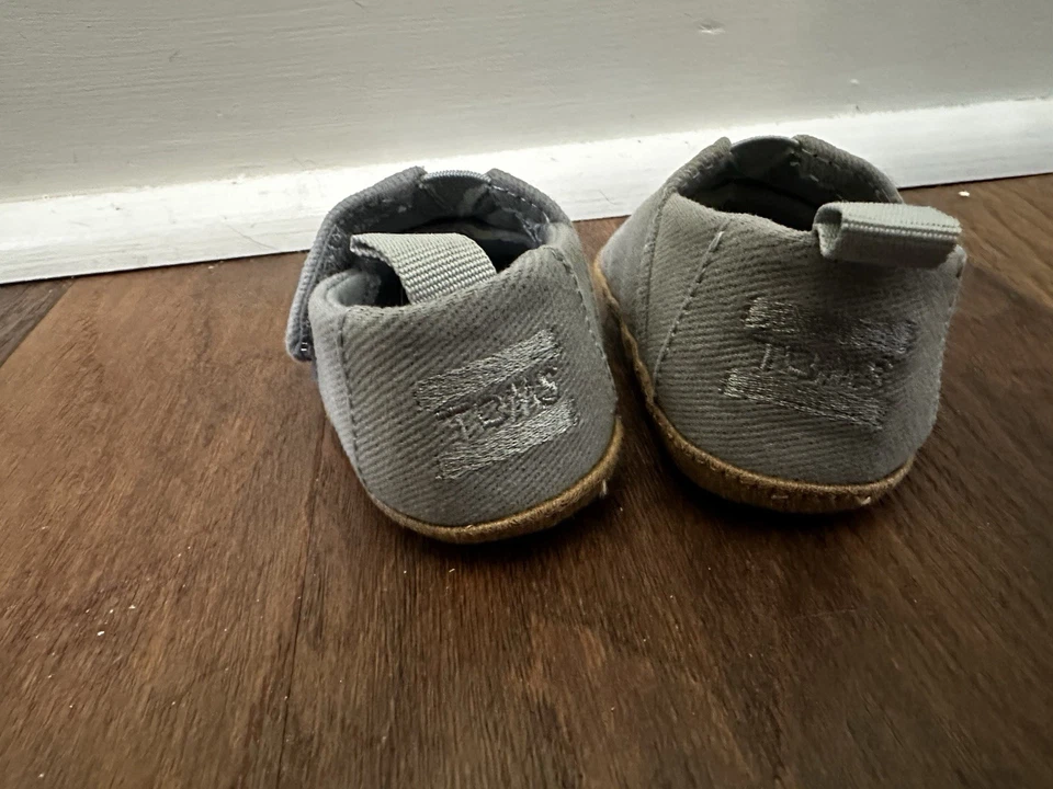 Toms Layette Alpargata Baby First Walker - размер 1 - серая винтажная саржа - Изображение 3 из 4