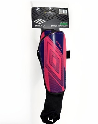 Umbro  Soccer Shin Guards with Stirrup Ankle Guard | Peewee Size Pink