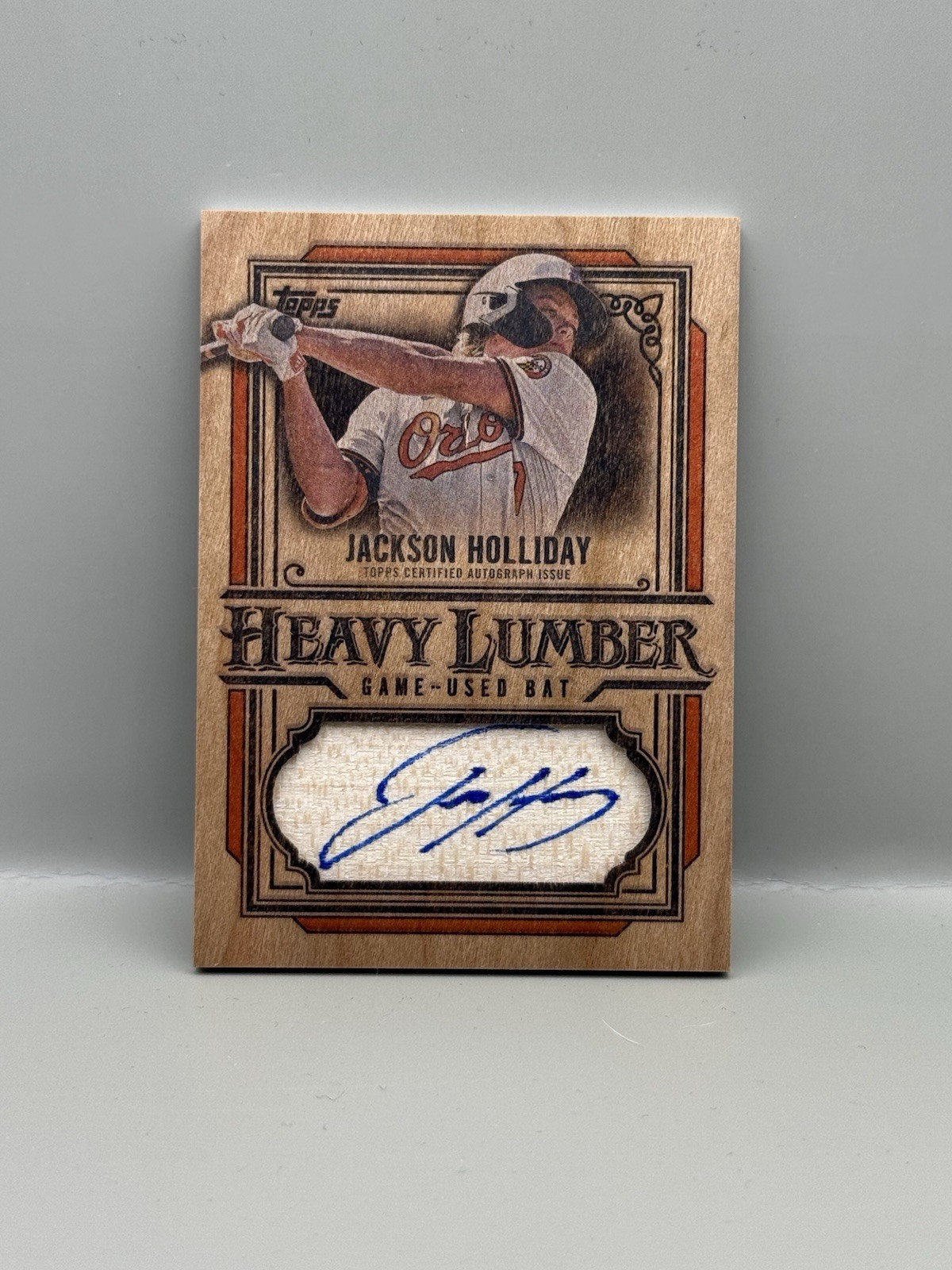 2025 Topps Series 2 Jackson Holliday Heavy Lumber Auto Relic HLAR-JH Orioles RC