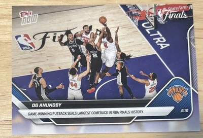 2025-26 Topps Now #336 OG Anunoby New York Knicks Comeback NBA Finals IN HAND