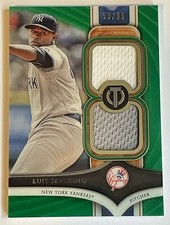 Luis Severino Game Used /99 2018 Topps Tribute Dual Relics GREEN