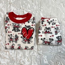 Hanna Andersson x Disney Mickey Minnie Mouse Love Heart Pajamas Size 100cm/4