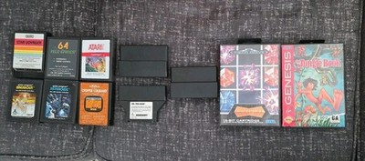 Vintage Cartridge Games LOT Atari 2600 SEGA GENESIS Mega Drive TEXAS INSTRUMENT 