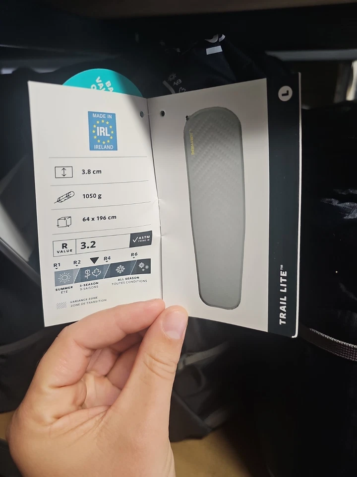 Thermarest Remaining Stock Self Inflatable Sleeping Mats Trail Lite L 64x196 in Grey - Image 2 of 2