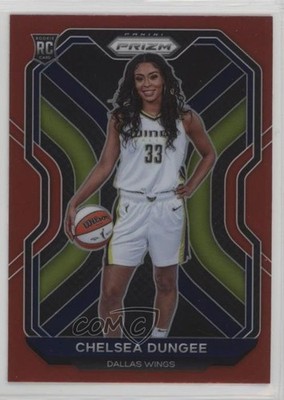 2021 Panini Prizm WNBA Red Prizm 55/299 Chelsea Dungee #93 Rookie RC 3hd