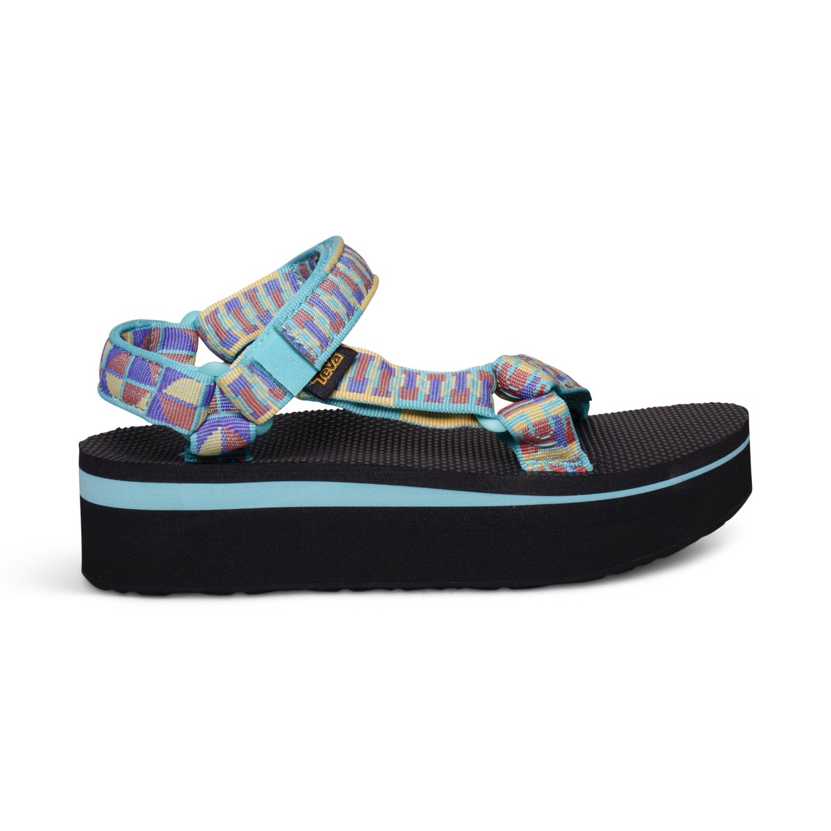 Teva Universal Flatform Sandal Blue Black White Unisex Outdoor Waterproof Size 9 Teva Flatform Universal Sandals Womens 10 Blue White Black  main image 3