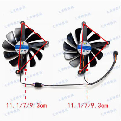 Graphics Card Cooling Fan For XFX RX5700 5700XT 8GB THICC II Overseas Edition ==