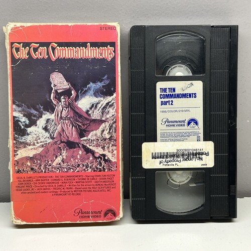 Cecil B. DeMille The Ten Commandments VHS 1956 Video Tape Heston Part 2 Only GOD - Picture 10 of 15