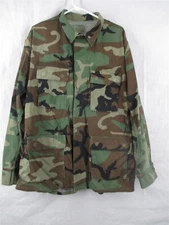 BDU Shirt/Coat Large Long Cold Weather Winter Weight Woodland USGI Army