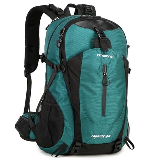 Waterproof Lightweight Hiking,Camping,Travel Backpack for Men 40L Dark Green