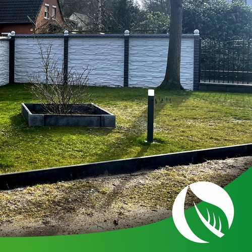 30m Betonzaun Sichtschutzzaun Zaun einseitige Struktur Sandstein 2m