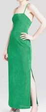 Wild Fable Women's Lace-Up Back Maxi Bodycon Dress Green Size XS NWT 