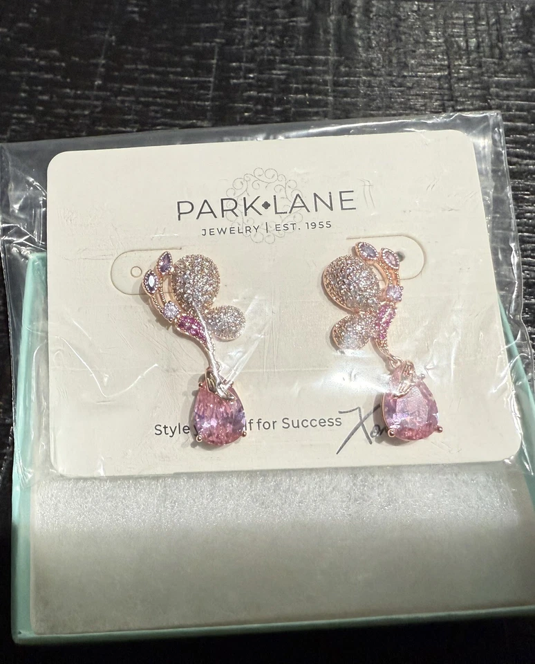 Conjunto de anillo de ganancias collar floreciente Park Lane talla 6. Absolutamente impresionante circonita rosa Foto 4 de 4