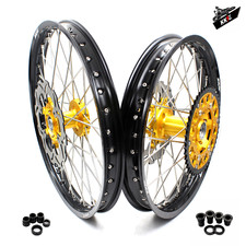 Llantas KKE 19/21 discos de buje dorados aptos para moto de cross Suzuki RM125 RM250 1996-2000 Rnduro