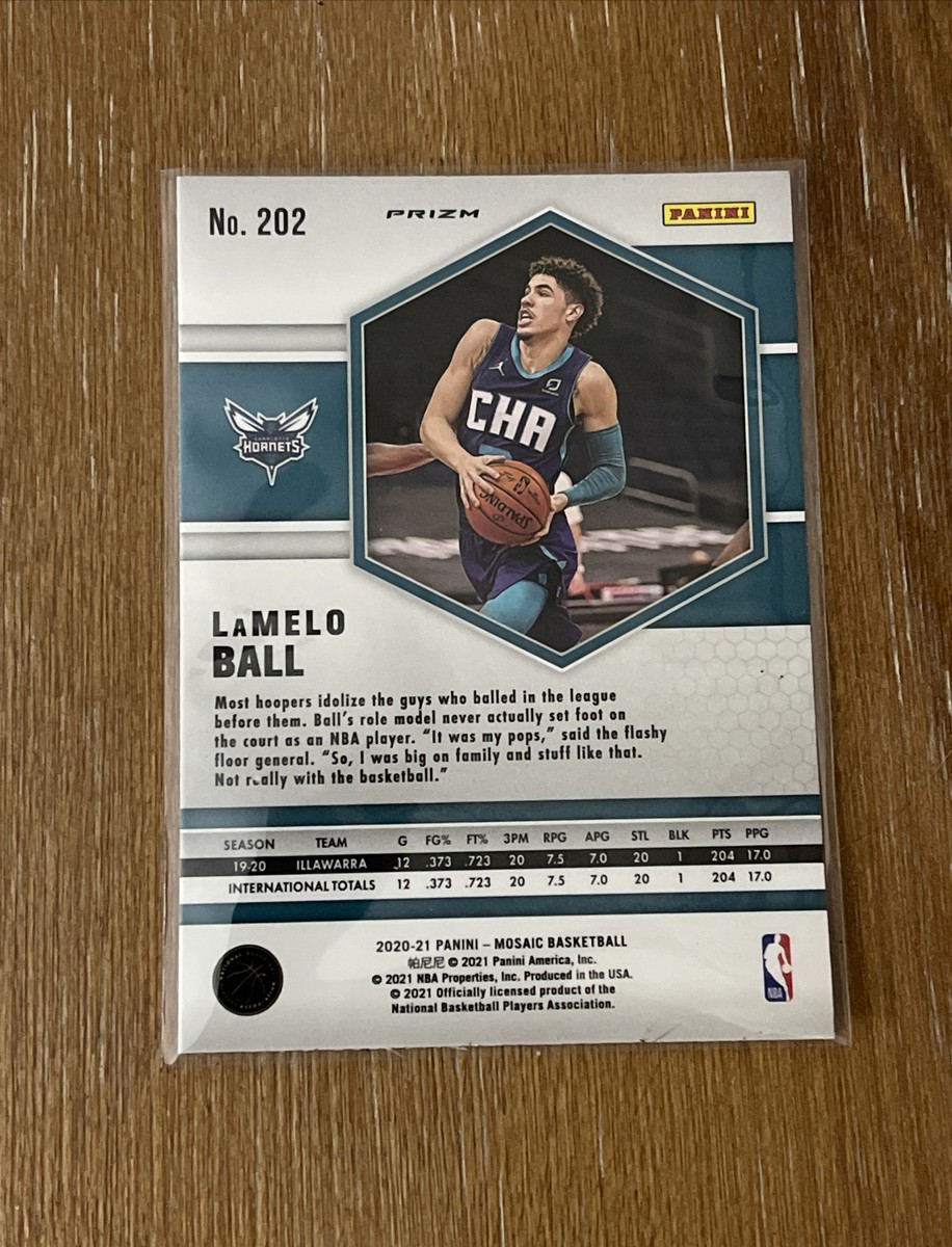 2020-21 MOSAIC LAMELO BALL PINK CAMO PRIZM ROOKIE CARD RC