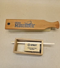 Lot of 2 Turkey Box Calls - Primos Matchbox & H.S. Strut Push Button Yelper
