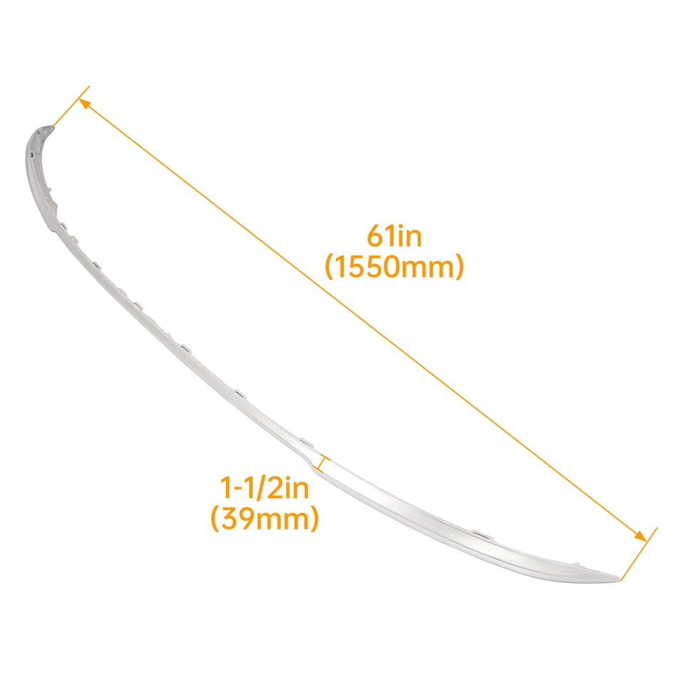 Para Honda Accord Sedan 2016 2017 Cubierta de parachoques Moldura inferior trasera Moldura cromada Foto 3 de 4