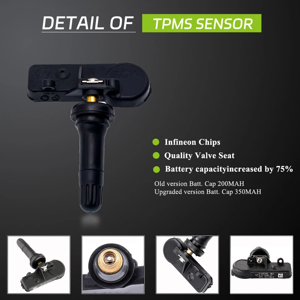 4PCS Genuine Tire Pressure Sensor For F150 Explorer Mustang TPMS35 F2GZ1A189AB - Imagem 4 de 4