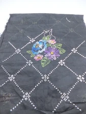 Vintage Floral Embroidery Flowers Wm H Molter Co Pillow Unfinished Excellent