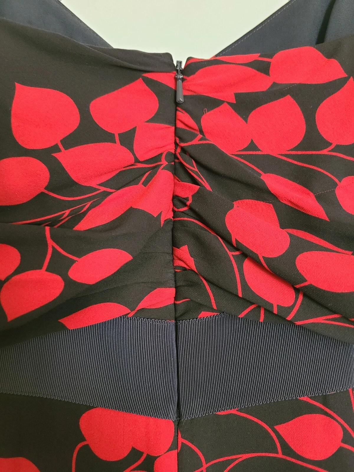 Abito tubino in seta floreale rosso nero Tory Burch us intime ottimeioni condiz t