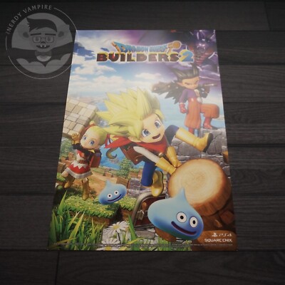 PAX West 2018 | Dragon Quest Builders 2 Double Sided Poster | 17  x 11 