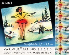 1 x VARI VUE GIGANTE GOMMA DA MASTICARE COLLEZIONE IMMAGINE OSCILLANTE RARITÀ USA 1960 LENTICOLARE