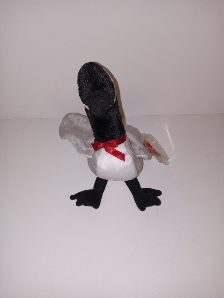 Loony Beanie Baby Canadian Goose Geese Plush Babies Canada Bird Tag Black Gray eBay