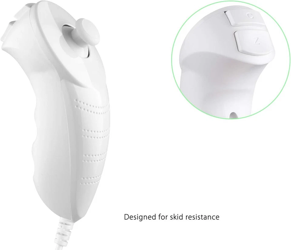 2Packs Nunchuck Controller Remote Replacement for Nintendo Nunchuk Wii U Console - Image 3 of 4