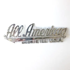 Vgt All American Skokie ILL USA Emblem Metal Chrome Ornament Car Parts B