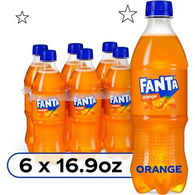 #ad Fanta Orange Fruit Soda 16.9 fl oz Bottles Pack of 6 $5.99