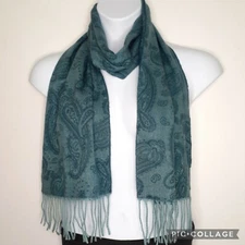Cejon Fringe Acrylic Paisley Scarf 