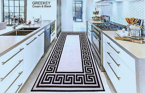 Non Slip greeky Runner Rug Living Room Carpet Bedroom Hallway Kitchen Floor Mat - Picture 41 of 68