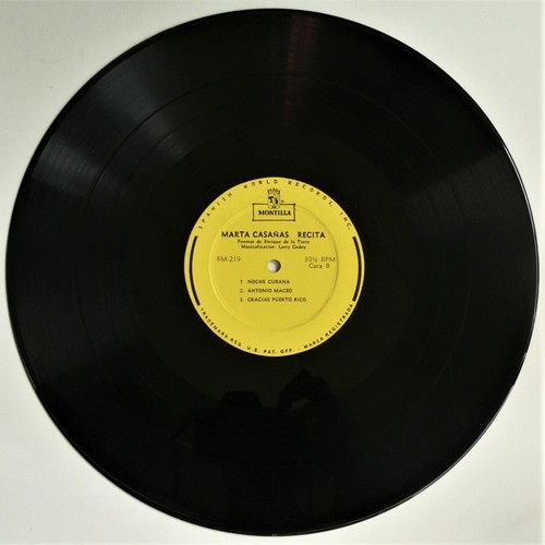 MARTA CASAÑAS ~ RECITA! ~ RARE CUBA / CUBAN FREEDOM POETRY LP VG+ '60's SHRINK - Picture 4 of 12