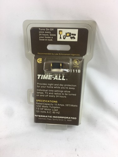 INTERMATIC TIME ALL D111B 24 HOUR AUTOMATIC LAMP APPLIANCE TIMER - Picture 8 of 12