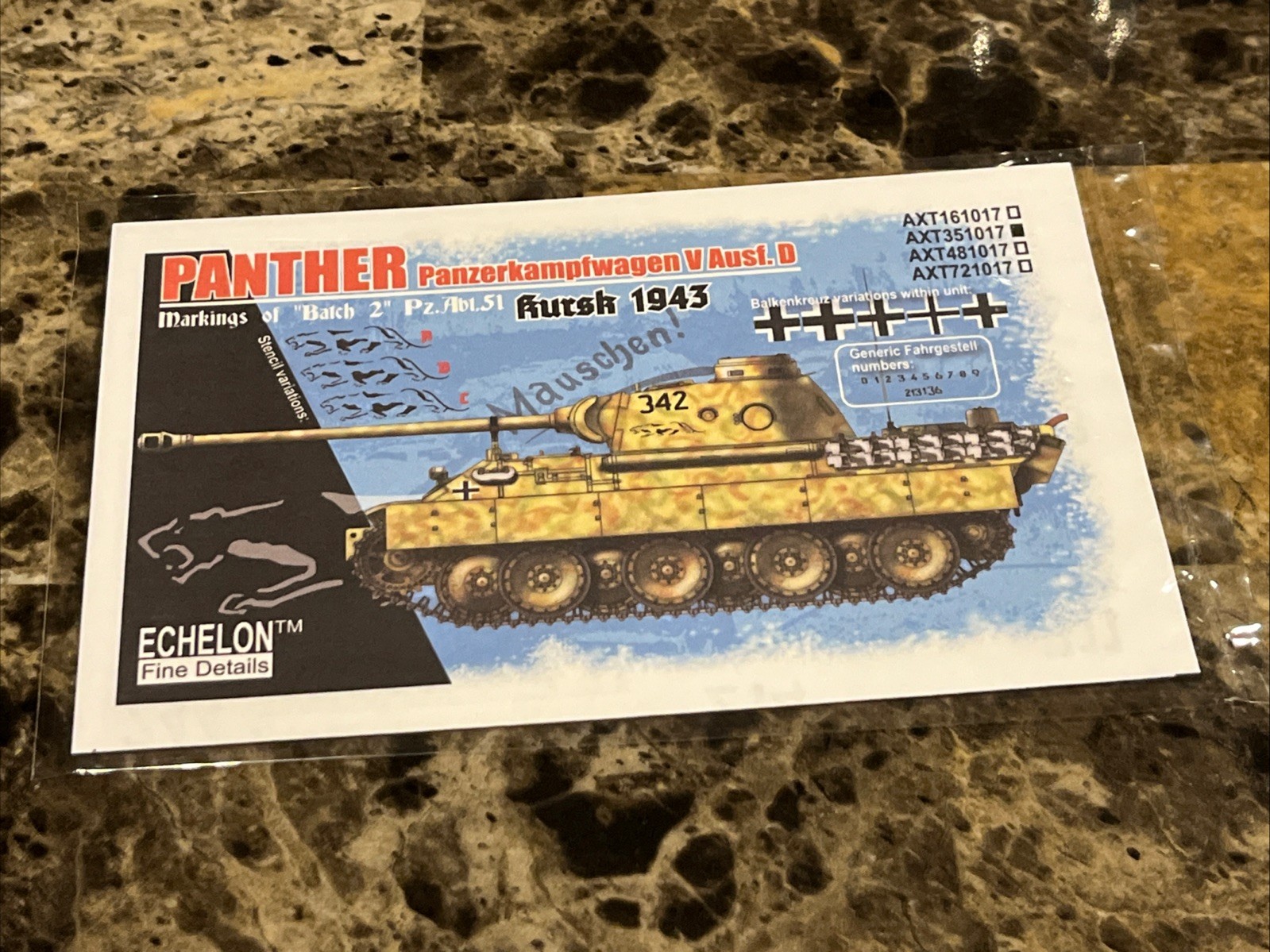 1/35 Echelon Decals #351017 Panther Ausf.D Kursk 1943