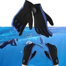 Taucherhandschuhe Neopren 1,5 mm wassersportgeeignet Gr&ouml;&szlig;e L Schwarz Blau