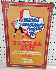 Van Halen Aerosmith Program Texas Jam TEXXAS WORLD MUSIC FESTIVAL July 1st 1978