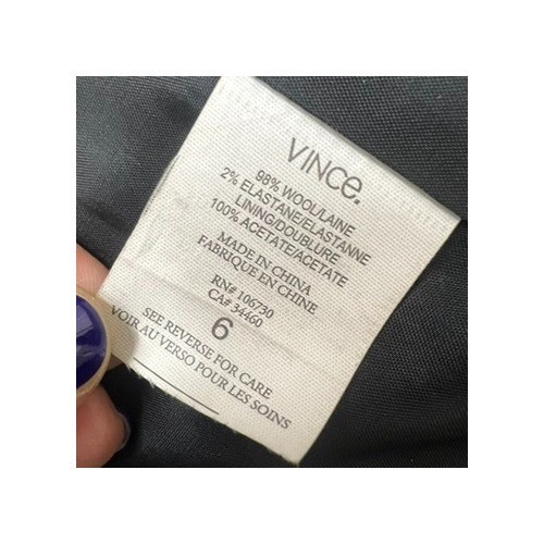 Vince Lined Black Stretch Formal One-Button Blazer Jacket Womens Size 6 - 第 12/17 張圖片