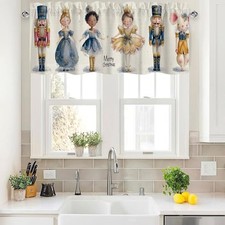 Christmas Valance Curtains, Rod Pocket 54"W x 18"L Pack of 1 Christmas20